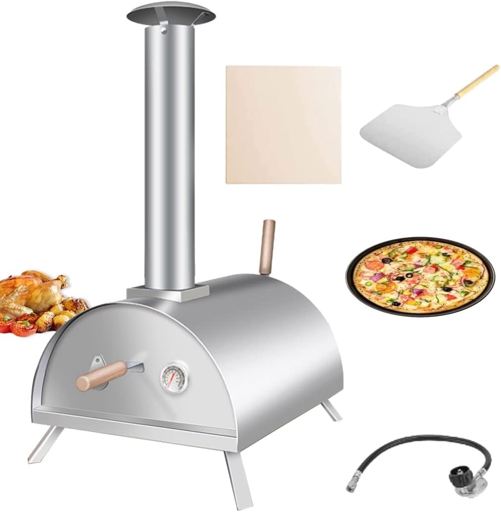 Pizzaoven Outdoor Pizza Oven Houtpellets Draagbare Hout Pizza Oven, voor Tuin Patio Binnenplaats