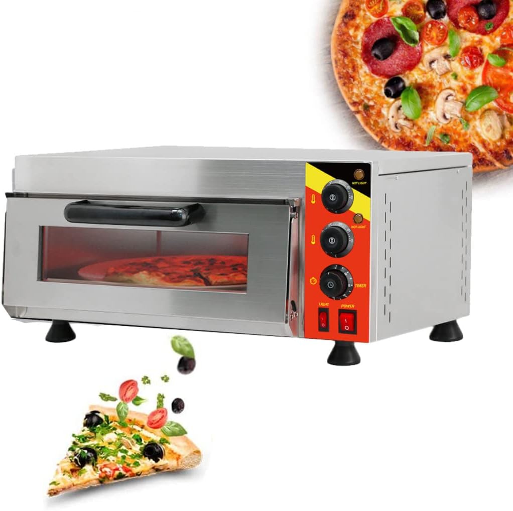 0°C Outdoor Pizzamaker Commerciële Pizza Ovens Aanrecht, Voor 14 Inch Pizza's, Voor Restaurant Keuken Pizza Pretzels, Single layer
