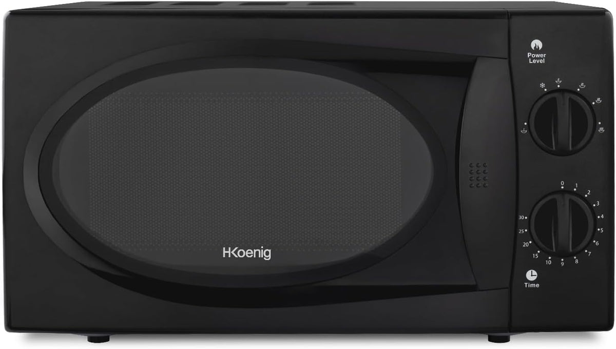 H.Koenig Magnetron VIO6B Compacte, 700 W, draaiplateau 24,5 cm, timer tot 30 minuten, 20 liter, 5 warmtestanden en ontdooifunctie, zwart, snel