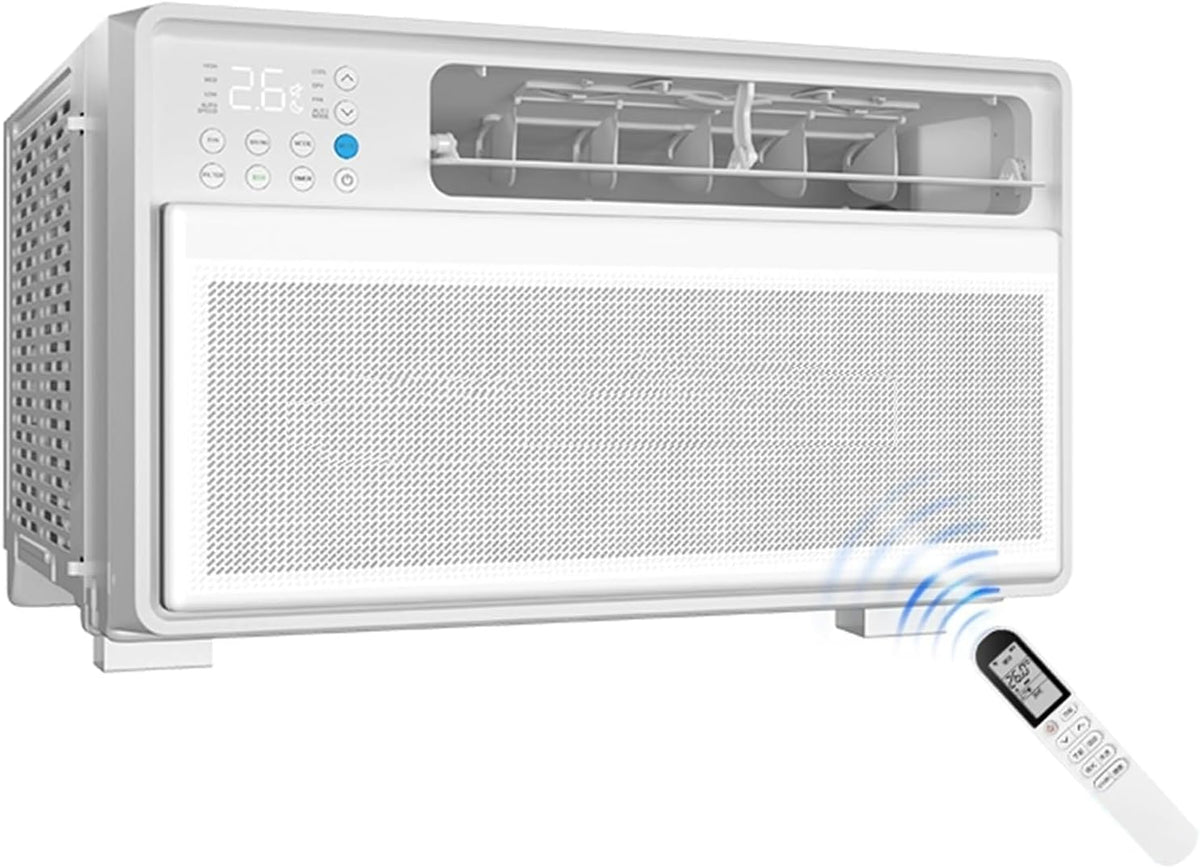 Yclty Raam-airconditioner Raam Airconditioner, Koelt Tot 20 M2, 24-uurs Timing, Stille Werking (Size : 12000BTU/3600W), Afstandsbediening