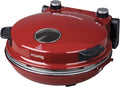 H.Koenig Pizzamaker Professionele Elektrische Pizza Oven NAPL350, Temperatuur 0 tot 350°C, Timer, Rood, Mobiel, Multifunctioneel, Taarten en Quiches