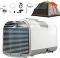 Ofyphth Mobiele airco, 5100 BTU 2-in-1, stille 400W-campingairco, 12-uurstimer, voor tent en camper/caravan. S01, geschikt, voor campers/caravans
